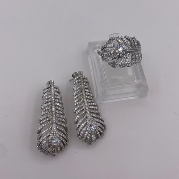 Solid 925 sterling silver classic bracelet, stunning sparkling crystals, new, - Picture 9 of 17